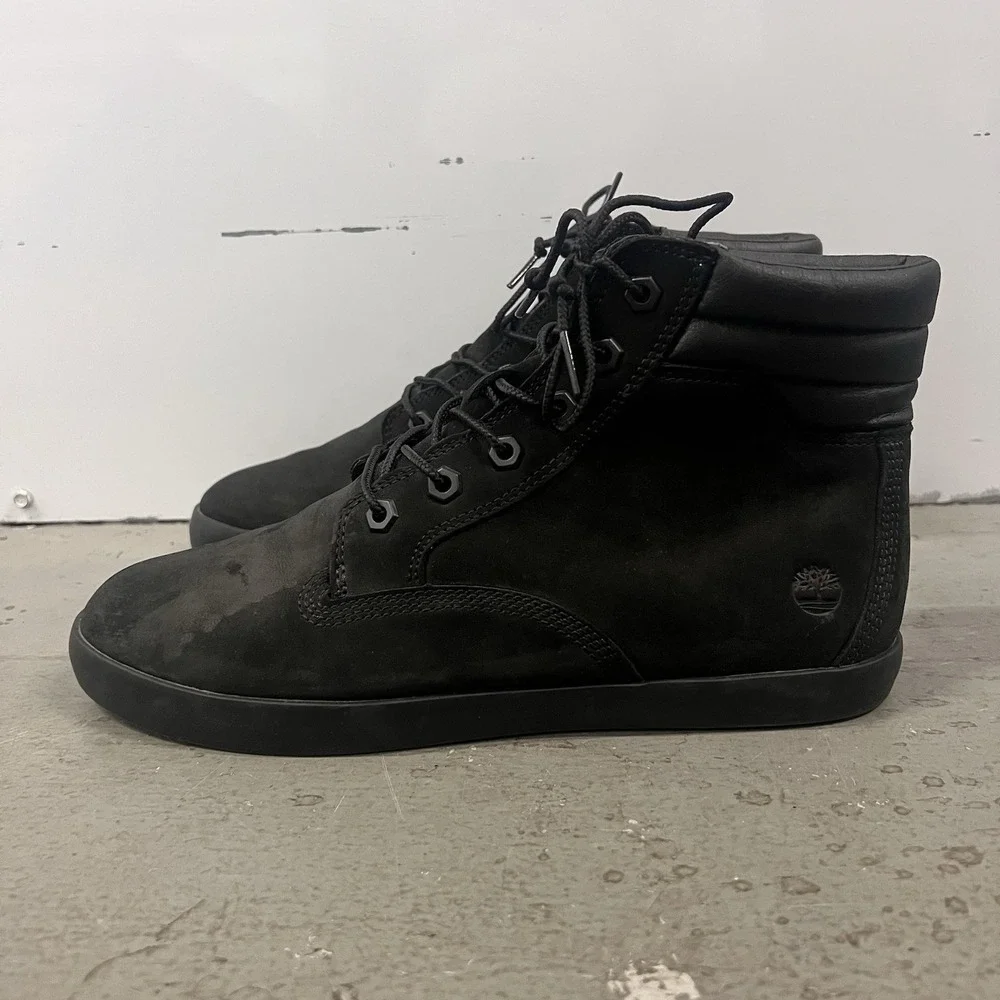 Timberland Dausette Sneaker Boots Womens Size 10 Black Leather Casual Shoes - Picture 4 of 9